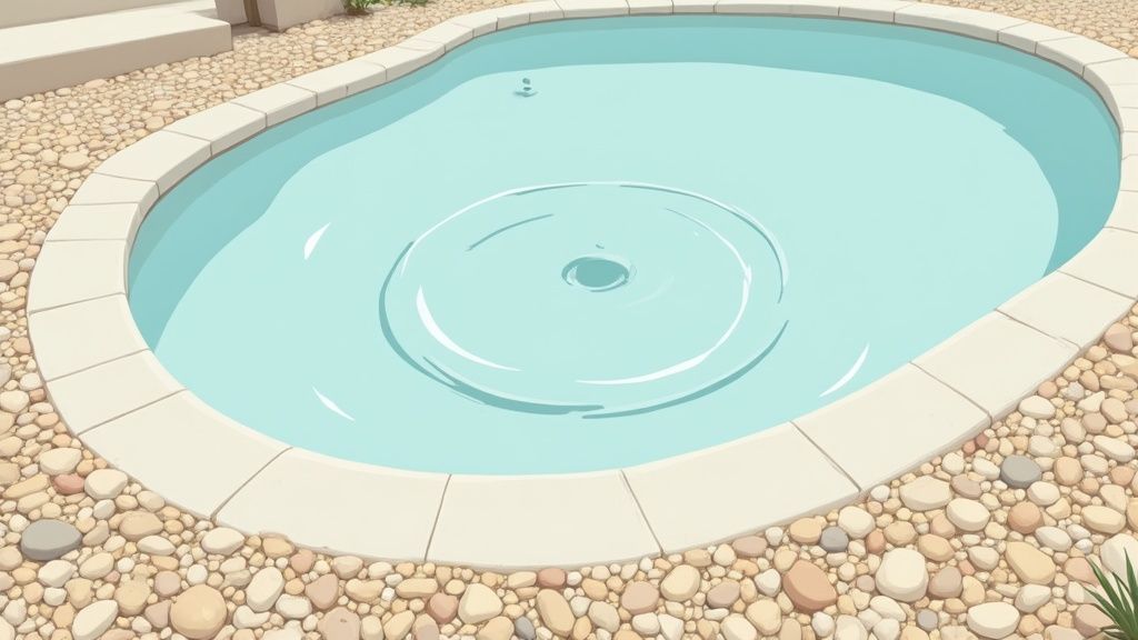 Pebble Surface Pool Deck