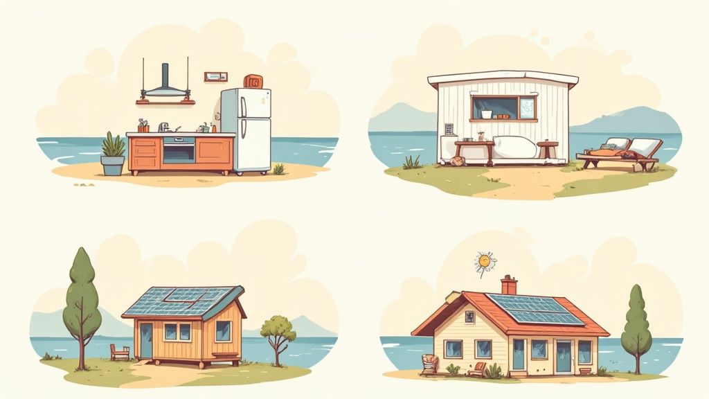 A beautifully renovated modern kitchen with wooden cabinets, white countertops, and stainless steel appliances, representing a high-value upgrade in a Monterey Bay home.