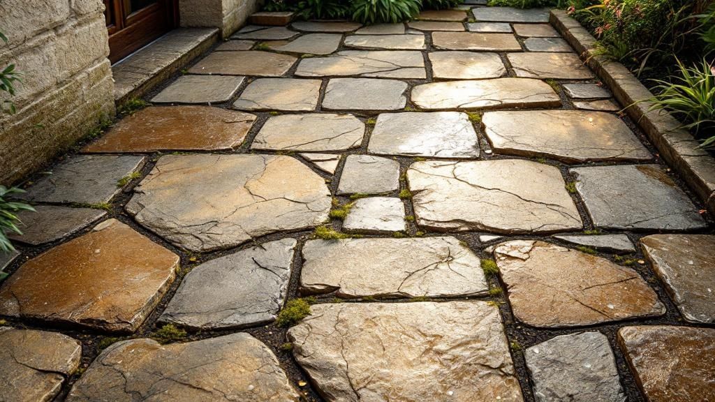 Natural Flagstone Irregular Pattern Patio