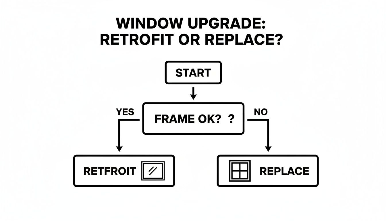 Infographic about should i retrofit my residential windows or replace the frames too?