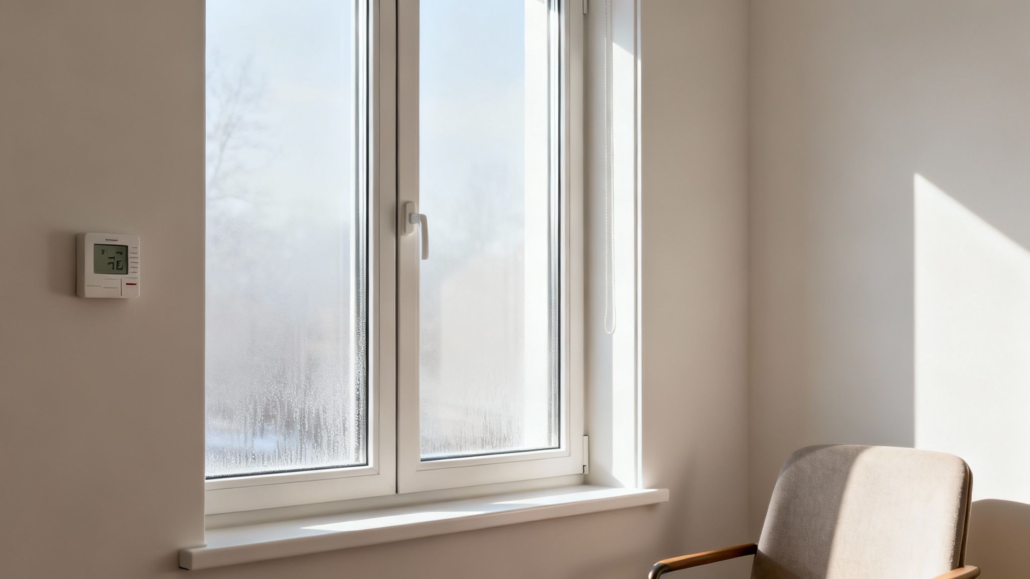An installer applying sealant to a newly installed energy-efficient window, ensuring an airtight seal.