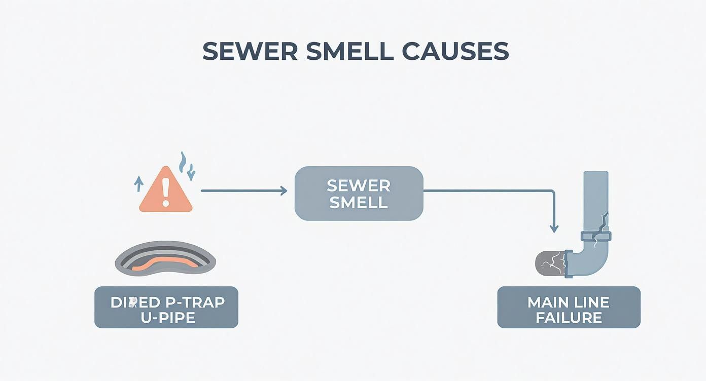 Infographic about don’t ignore that sewer smell: a salinas plumber’s guide to the real causes