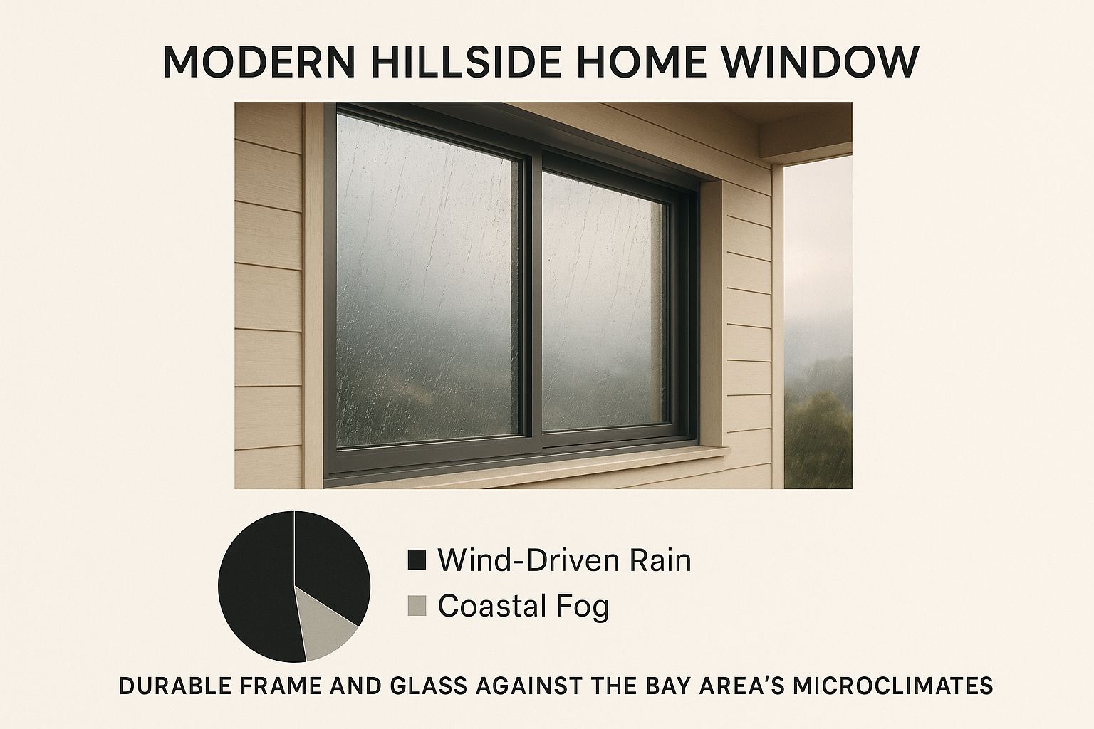 Infographic about all-weather windows built to withstand the bay area