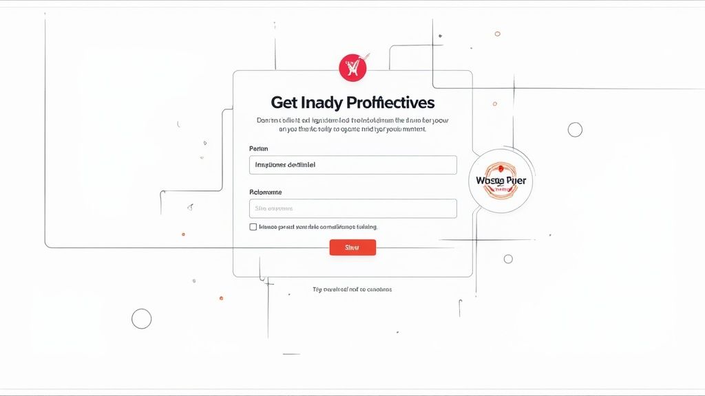 A visually optimized landing page for a home service contractor, showing a clear headline, a simple contact form, and trust-building elements like customer reviews.