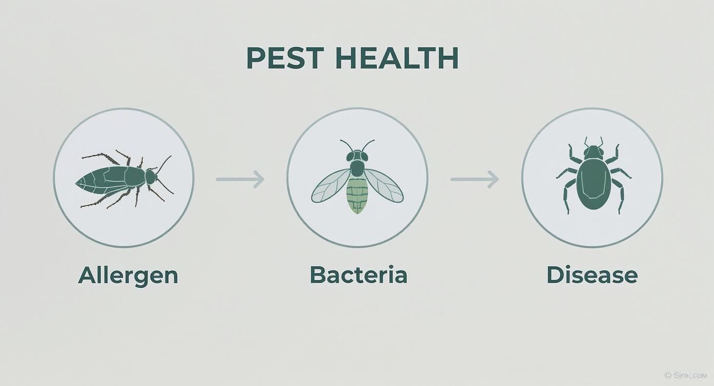 Infographic about the hidden health risks of common pests — and how to protect your family