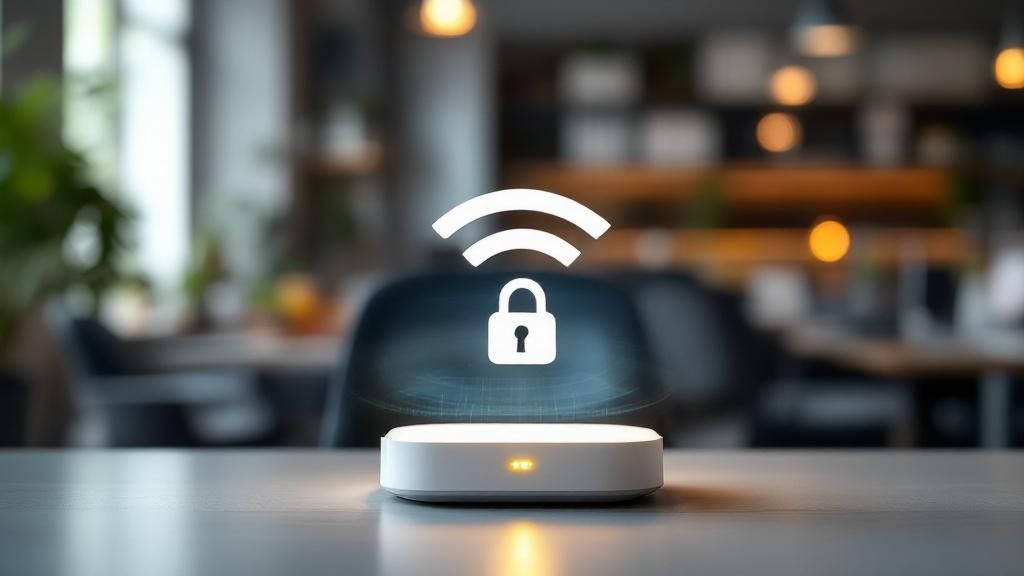 A professional checking network performance on a laptop in a modern office.