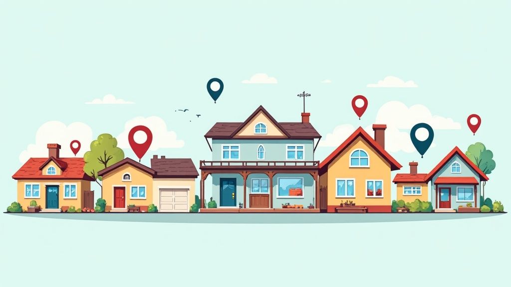 A detailed map of Monterey County, with pins highlighting cities like Salinas, Monterey, and Santa Cruz, indicating targeted service areas.