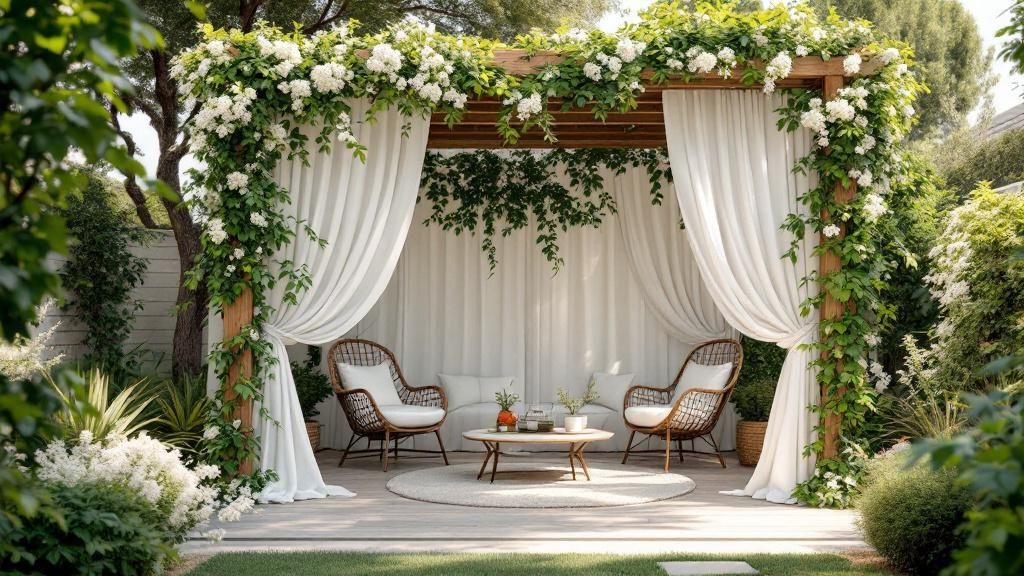 Pergolas with Privacy Elements