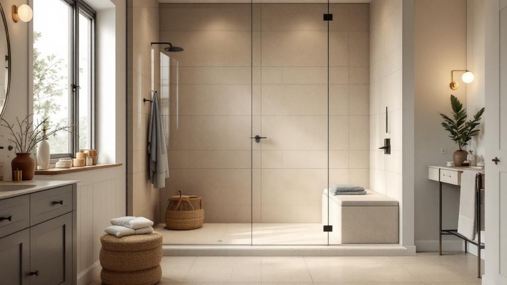 Travertine Shower Surrounds