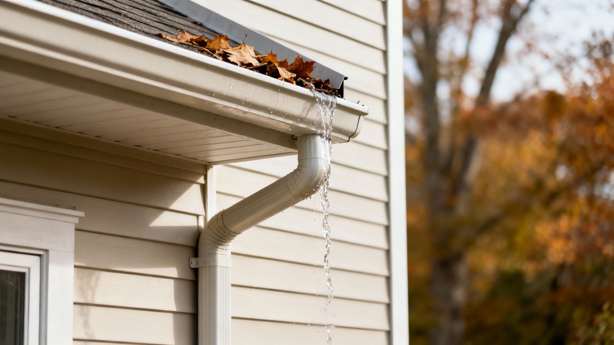 Clear Gutters and Downspouts