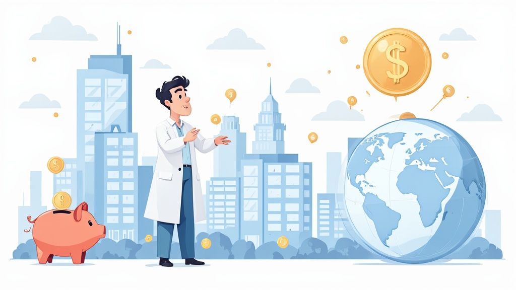 Infographic showing the structure and benefits of Real Estate Investment Trusts (REITs)