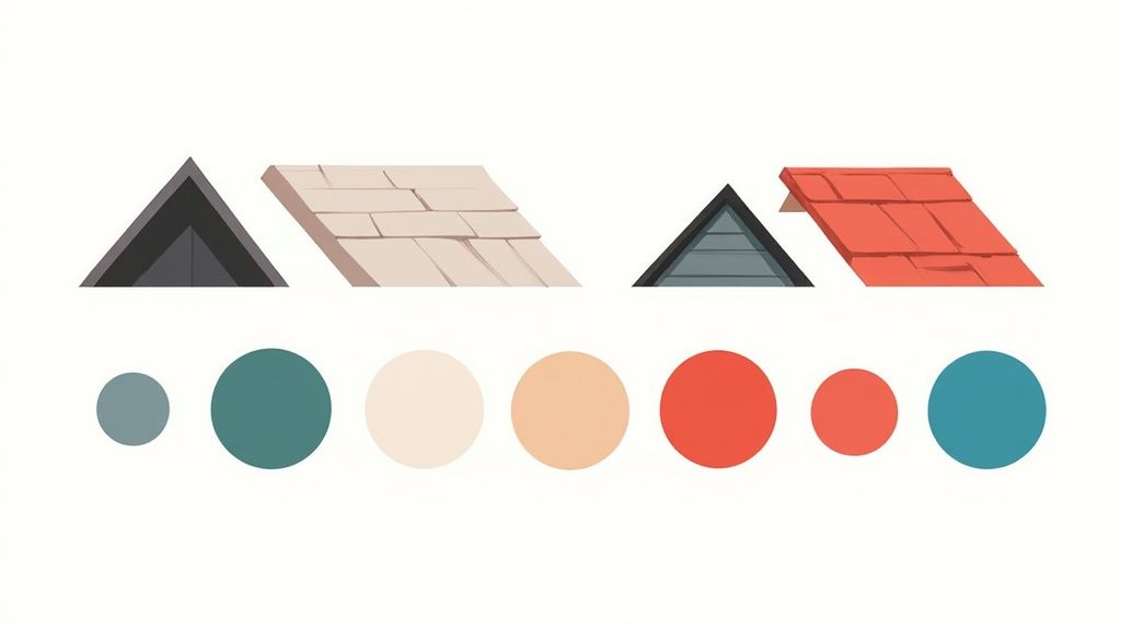 A roofing contractor analyzing SEO performance on a laptop screen, showing graphs and local map results.