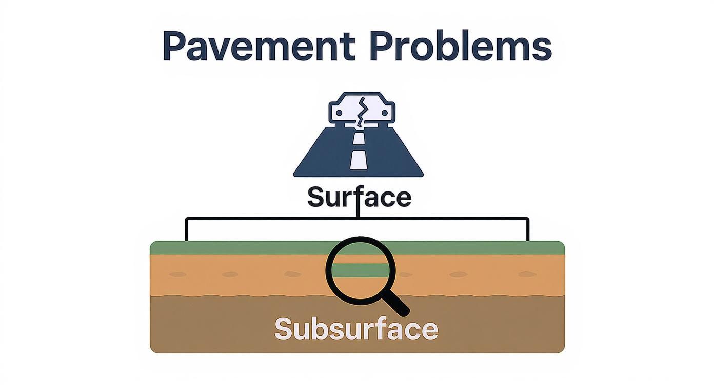 Infographic about more than a pretty finish: why utility-ready asphalt work starts below the surface