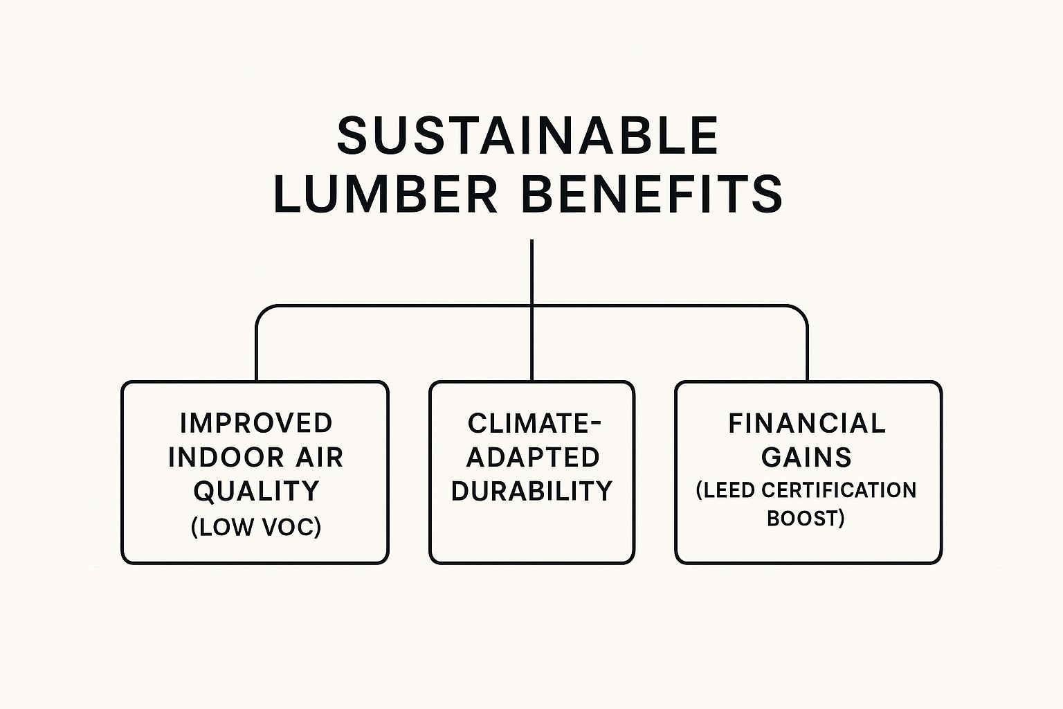 Infographic about your expert guide to eco-friendly lumber in the east bay