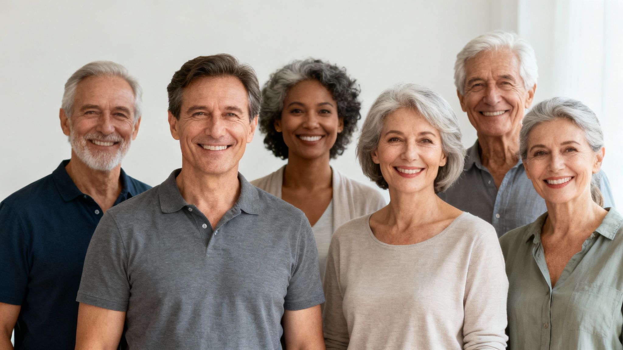 A smiling senior woman looking confident and happy.