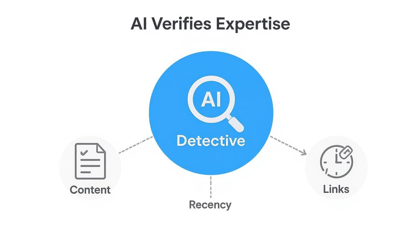 Infographic about what is topical authority (and why ai trusts it more than keywords)