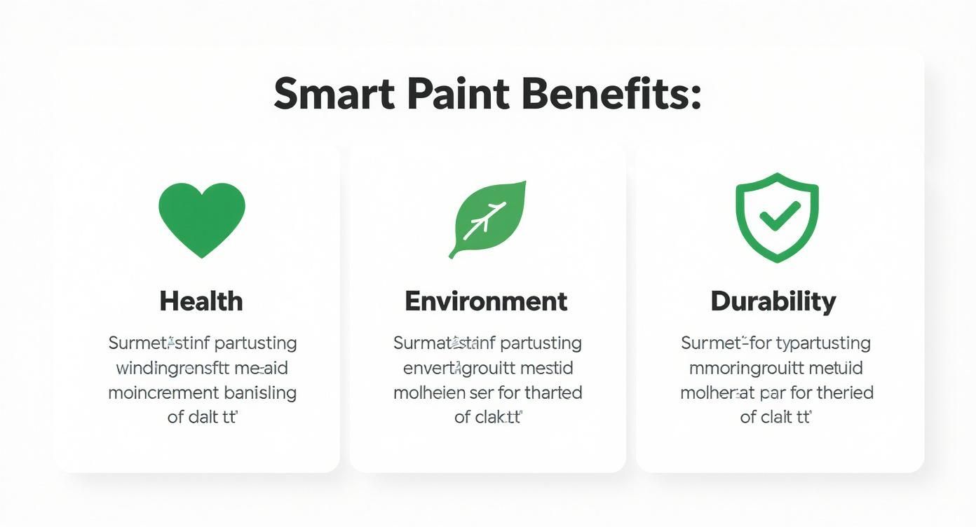 Infographic about why eco-friendly paints are the smartest choice for monterey homes today