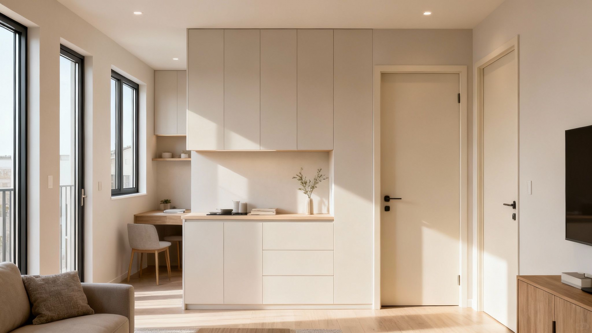 From Single-Family to Multifamily: New Zoning Rules and Smarter Building Materials in the Bay Area 2 A detailed architectural plan for a modern multifamily housing unit spread out on a wooden table.