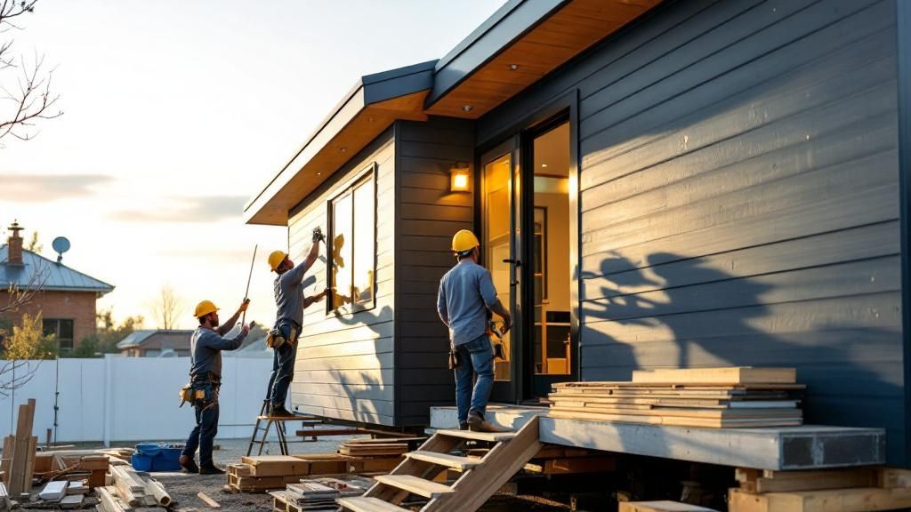 A happy family enjoying their new, custom-built ADU in Salinas.