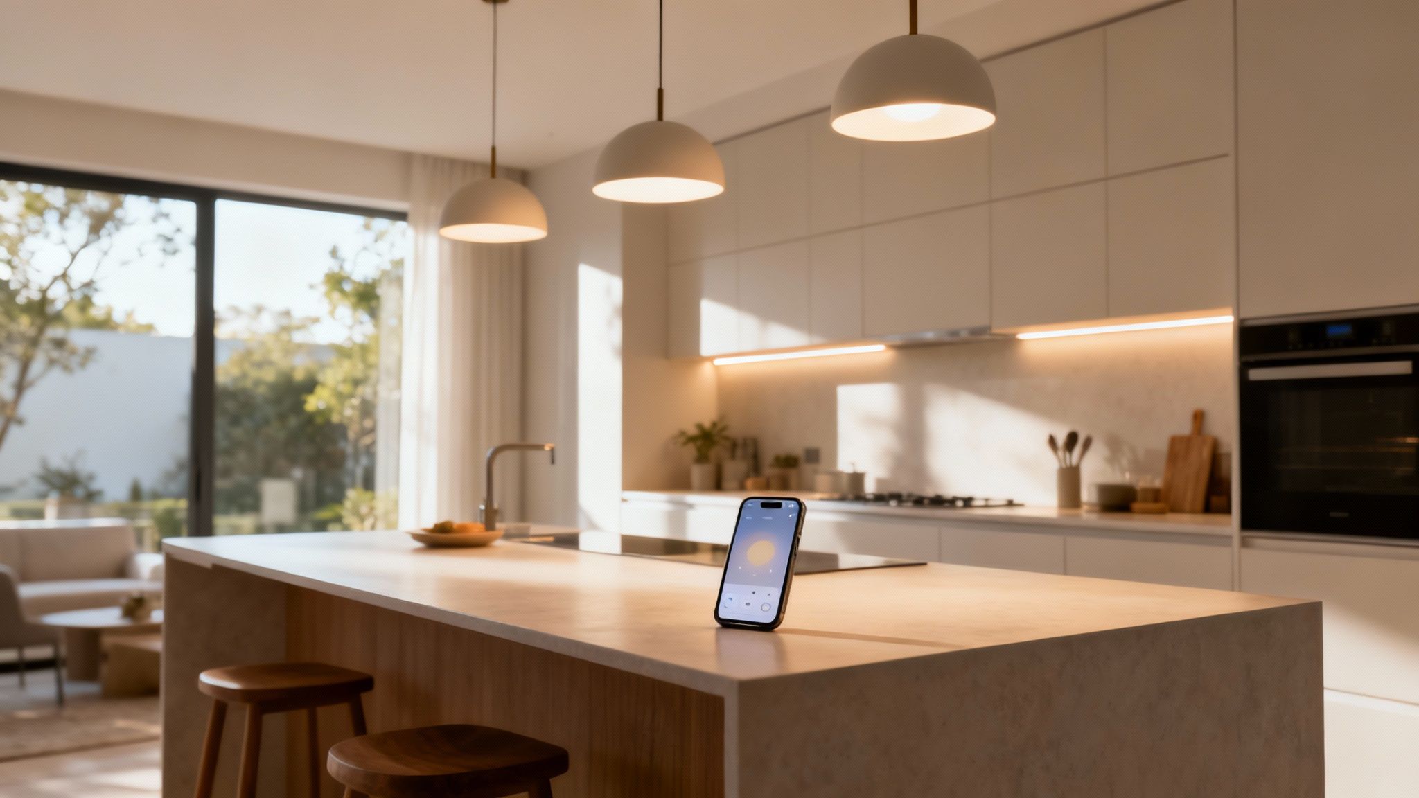 Smart kitchen lighting with app control