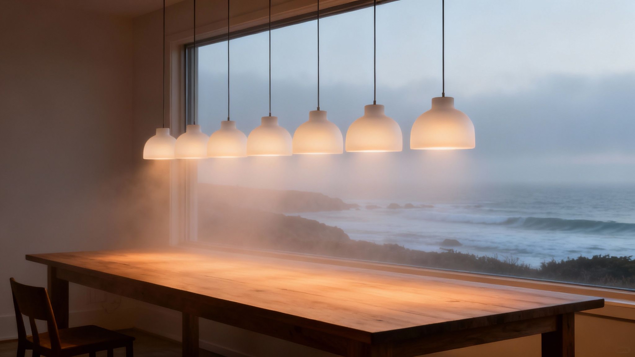 Coastal Fog-Inspired Diffused Ambient Lighting