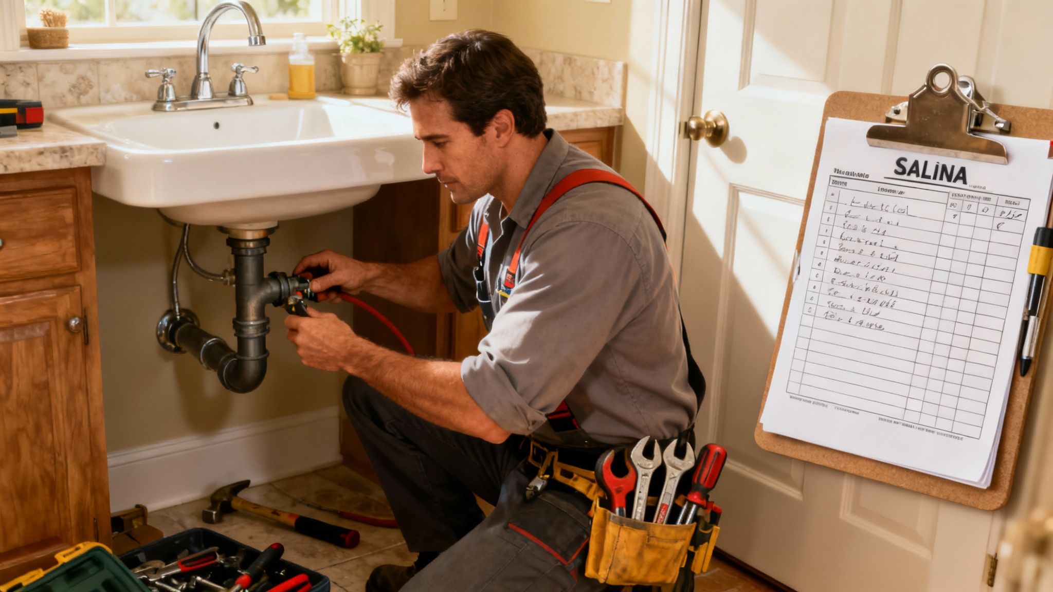 A local Salinas vendor in a work van, representing Torrente's network of maintenance professionals.