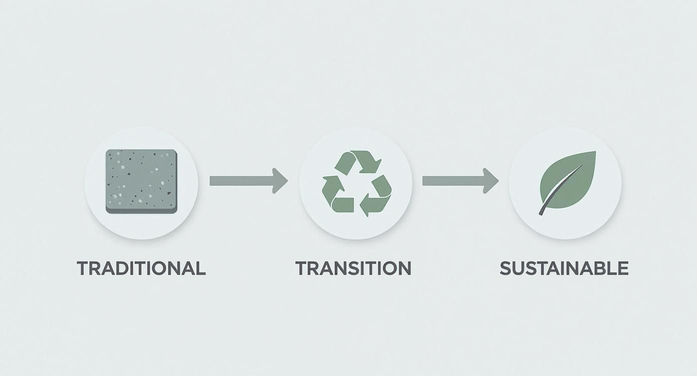 Infographic about green is the new granite: what california homeowners should know about sustainable stone surfaces