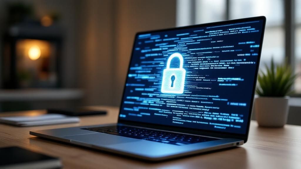 Infographic detailing steps for data protection compliance: Data Inventory, Privacy by Design, Secure Storage, Employee Training, and Incident Response.