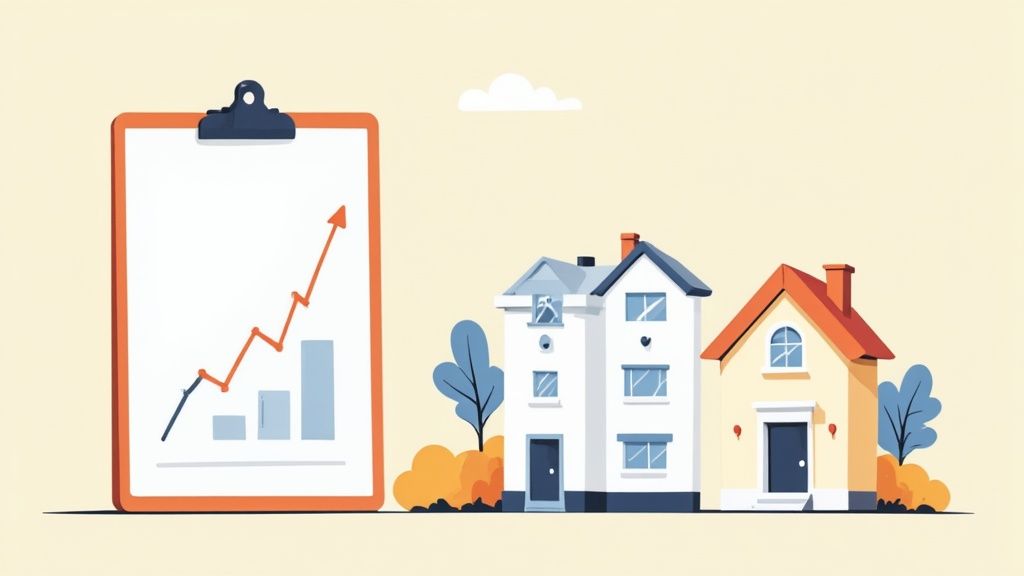 A person reviewing analytics on a tablet, tracking the success of their home builder SEO campaign.