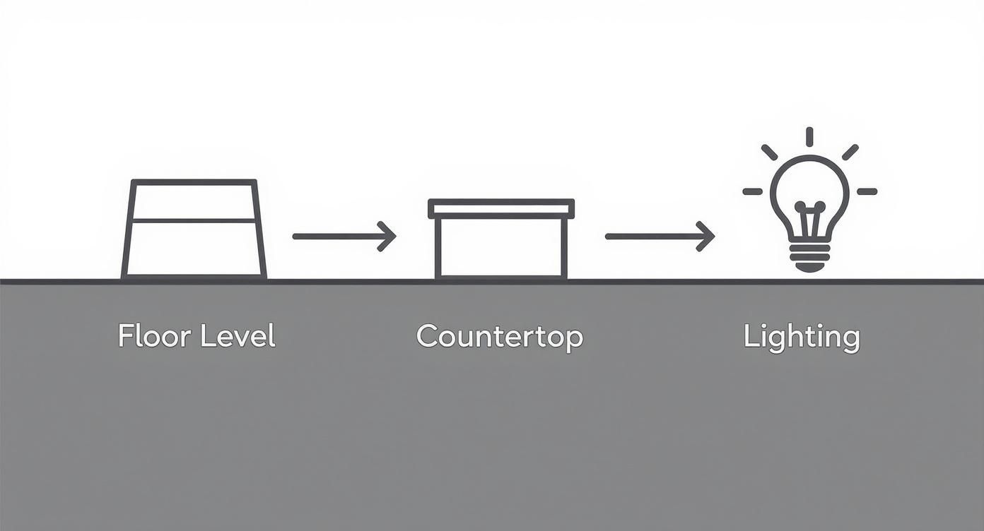 Infographic about from kitchen to courtyard: designing seamless indoor–outdoor spaces with stone