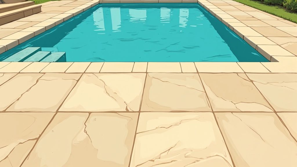 Travertine Pool Deck