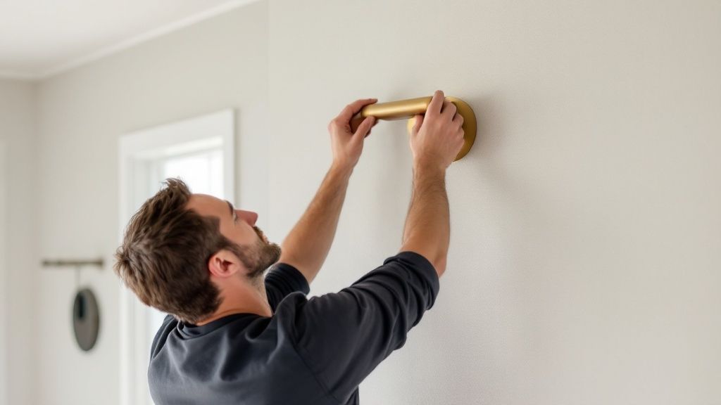 Modern coastal living room with durable, stylish lighting fixtures.