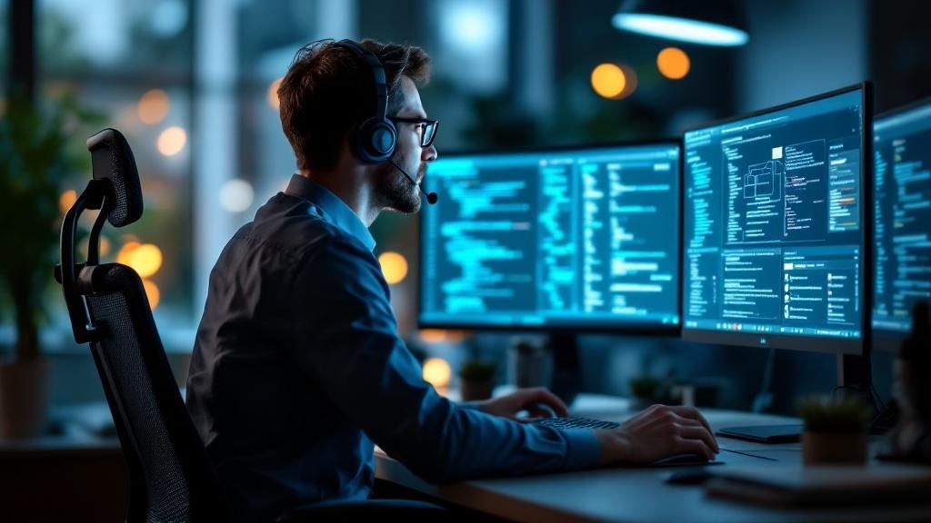 A business owner shakes hands with an IT consultant in an office setting.