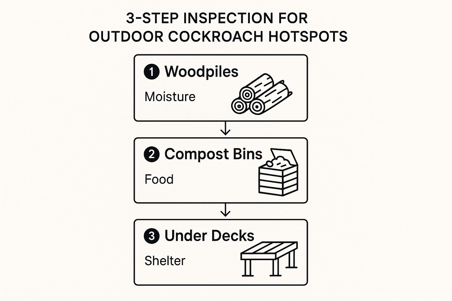 Infographic about the expert’s guide to getting rid of outdoor cockroaches