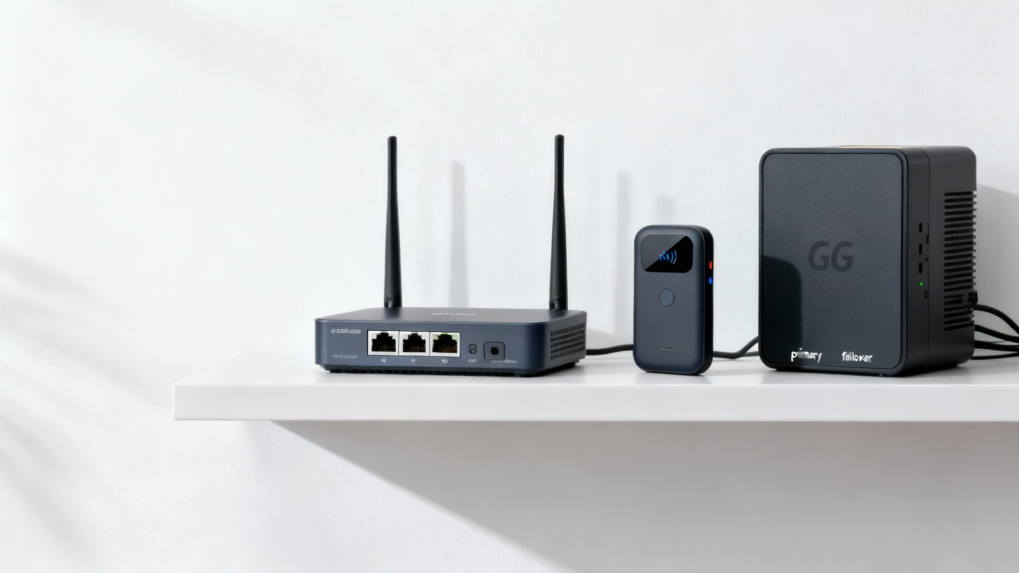 A network diagram showing a primary and secondary connection, ensuring business continuity.