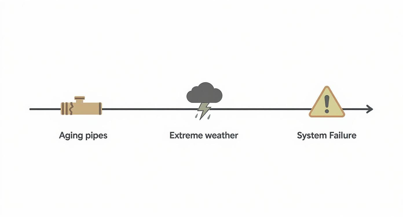 Infographic about 24/7 emergency utility repairs: how fast action can save you thousands