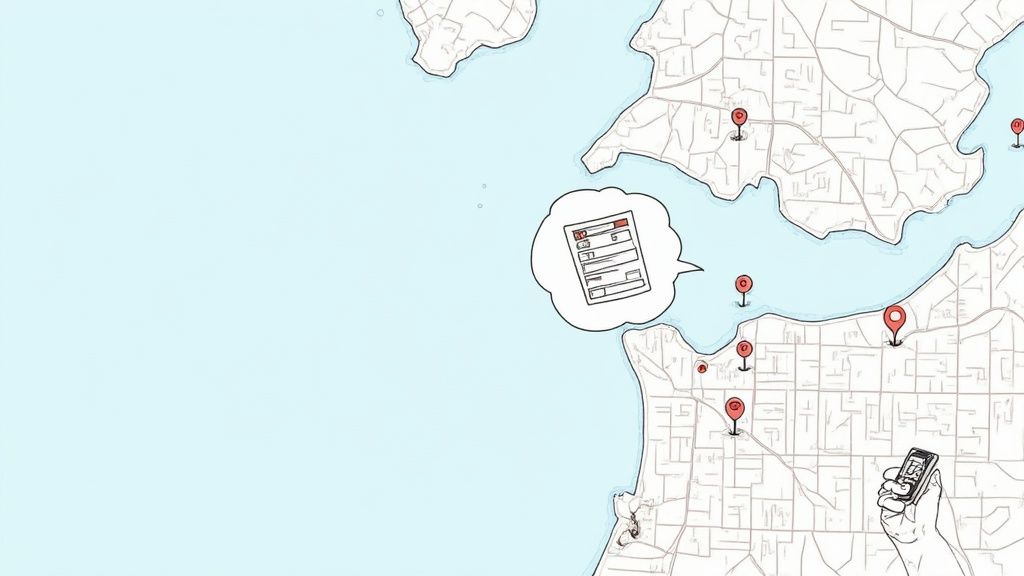 A contractor working on a roof with a view of the Monterey Bay coastline in the background.