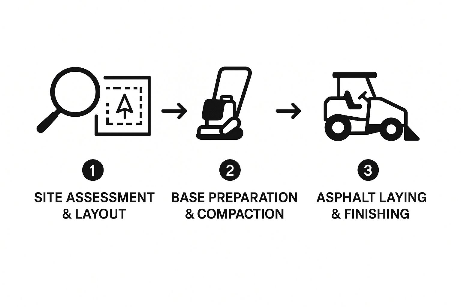 Infographic about driveway paving services built to last in monterey county