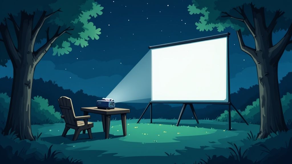 Outdoor Movie Nights and Projector Setups