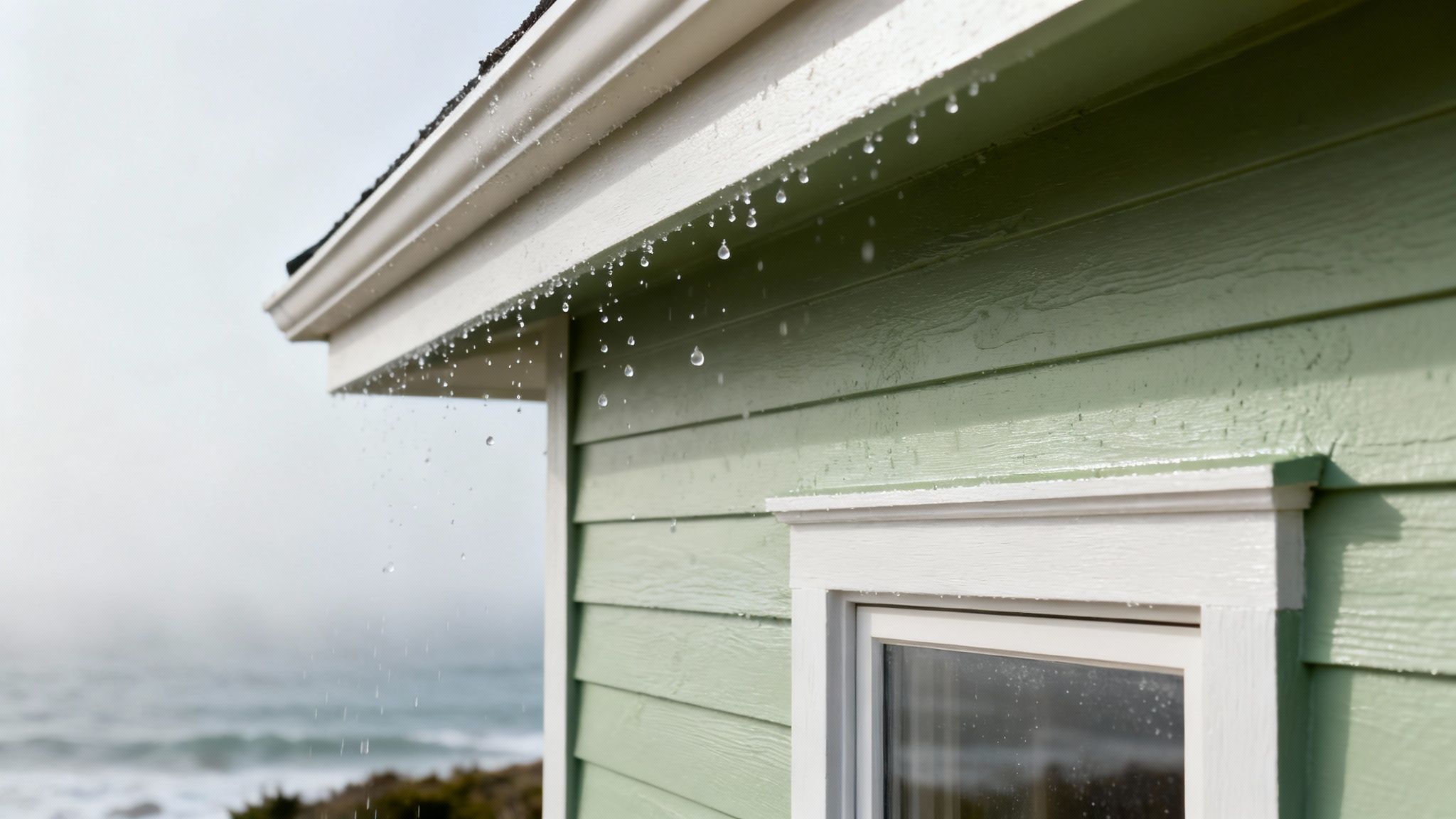 View of a coastal home with a fresh coat of eco-friendly paint