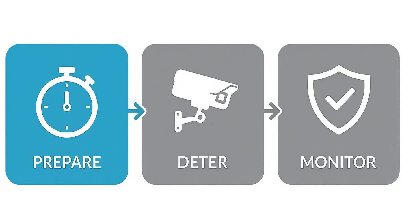 Infographic about seasonal residents: how to keep your second home safe, maintained, and ready year-round
