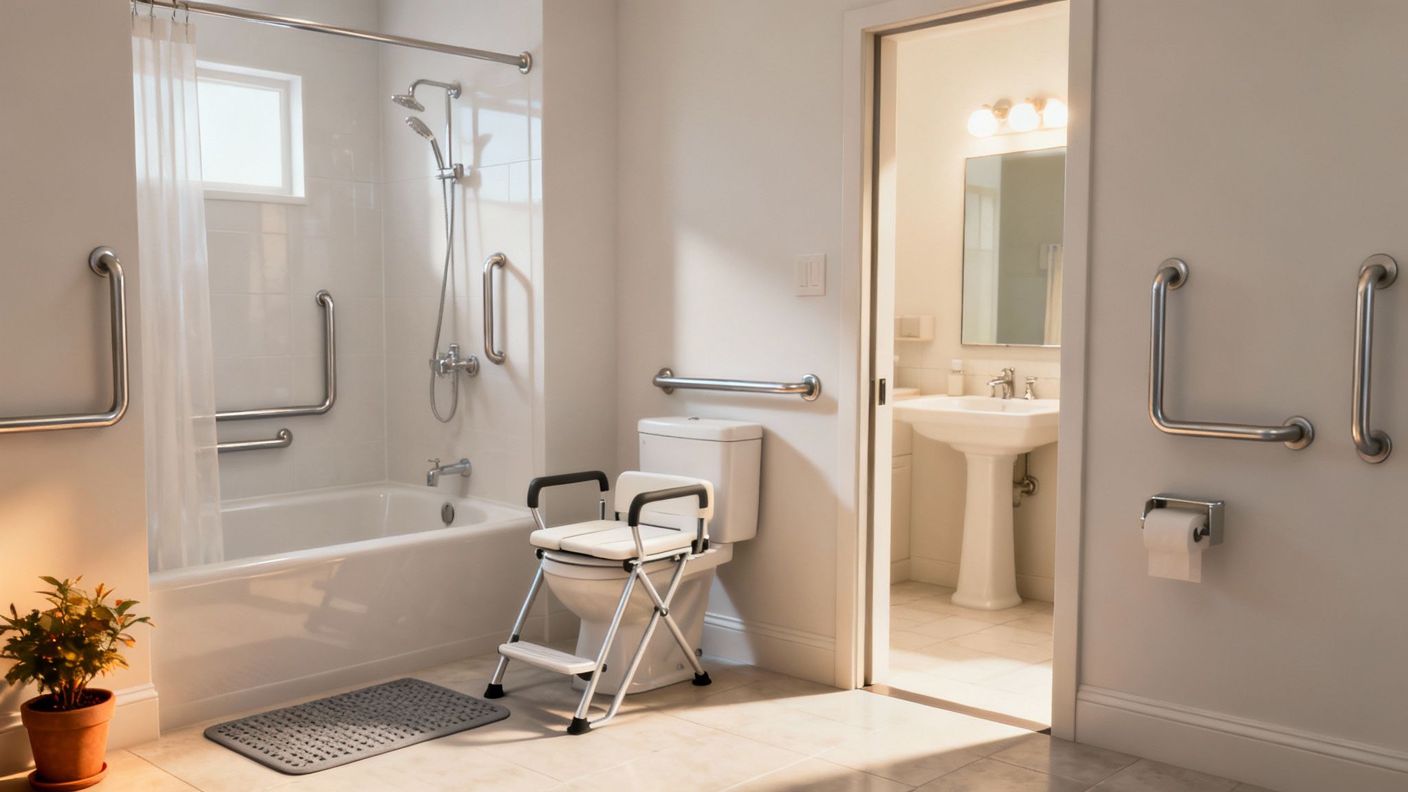 A bright safe living room setup