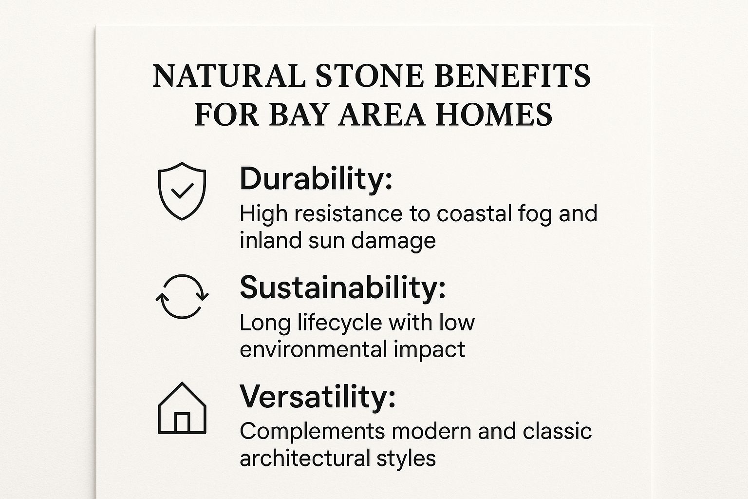 Infographic about the best natural stone tile supplier in san francisco: elevate your space with timeless elegance