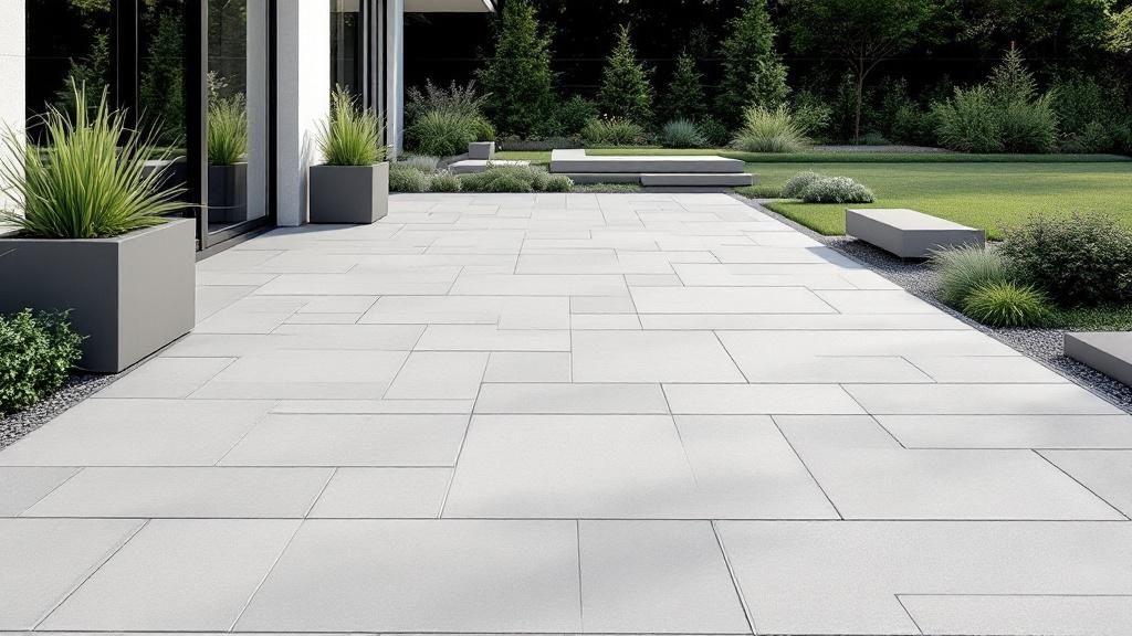 Modern Linear Large Format Patio