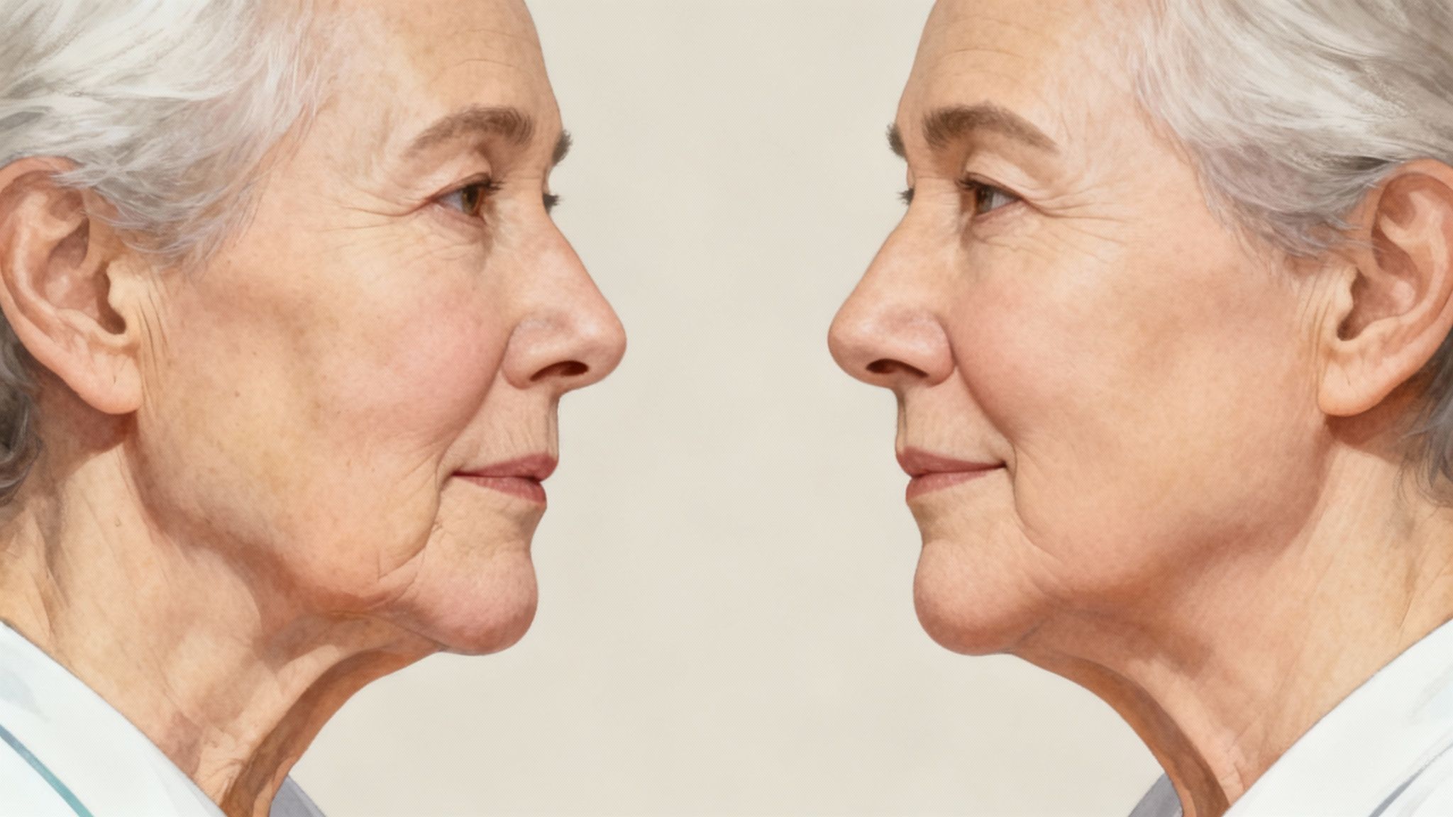 A diagram showing a dental implant preserves the jawbone on one side, while the other side shows bone loss where a tooth is missing.