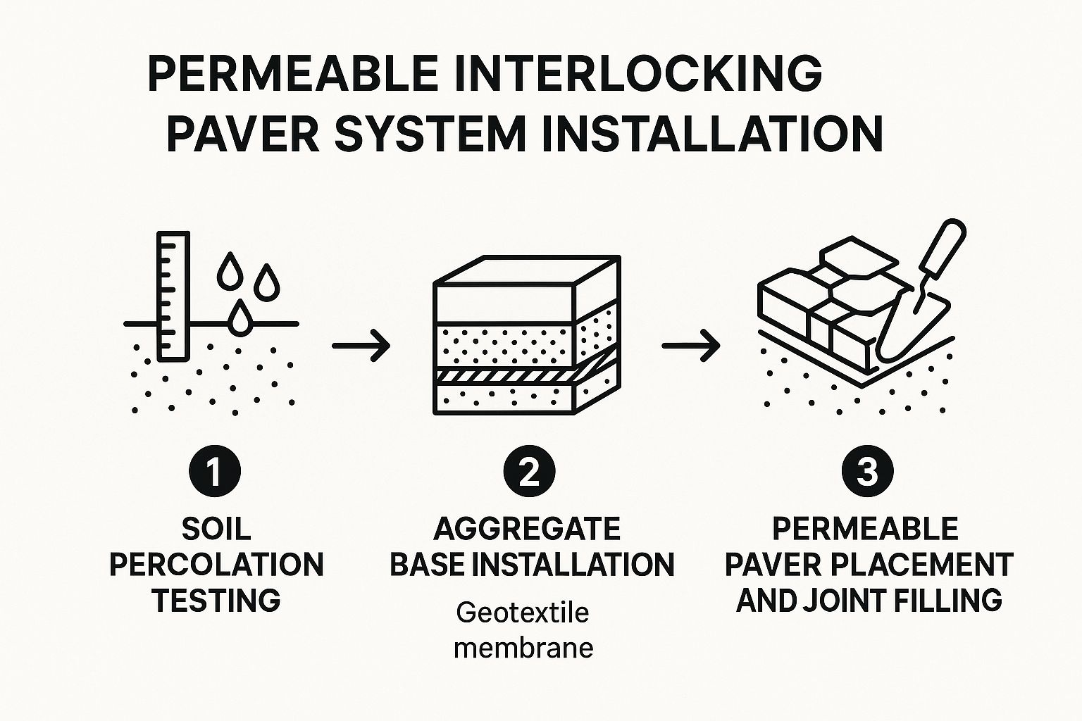 Infographic showing key data about Permeable Interlocking Paver System