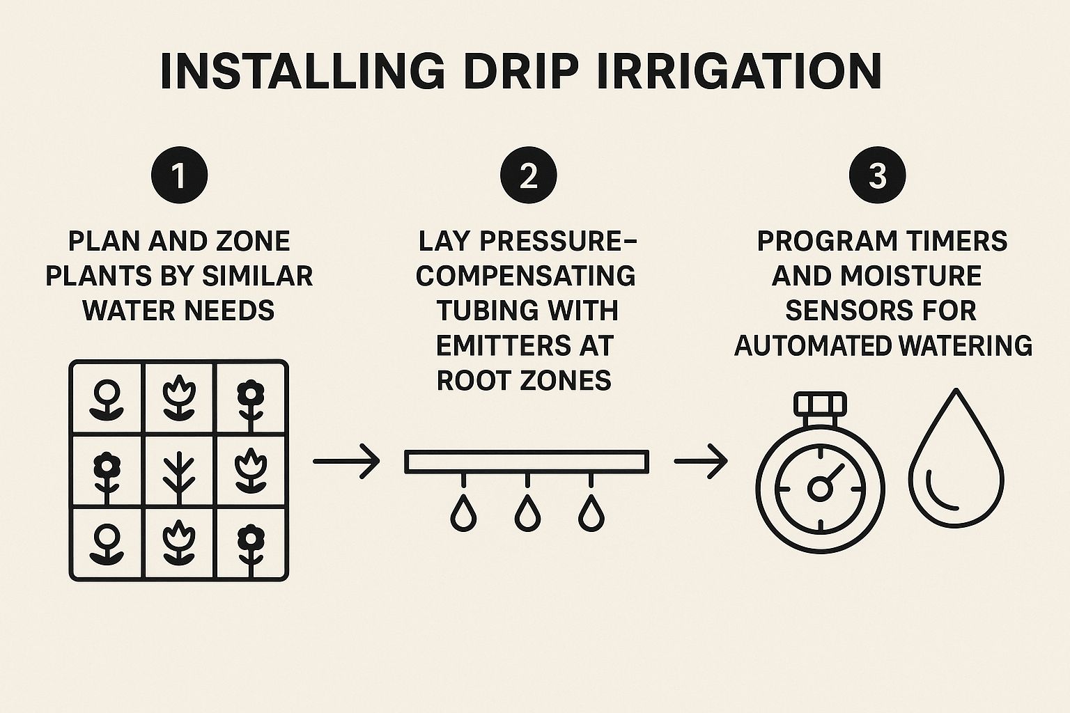 Infographic showing key data about Drip Irrigation and Smart Watering Systems
