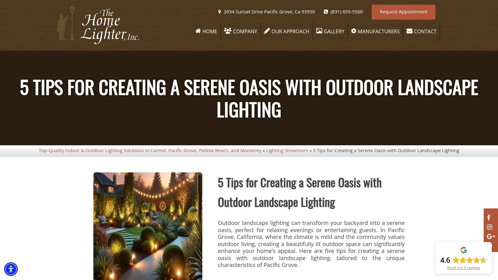 The Home Lighter Inc. - Curated Outdoor & Landscape Lighting