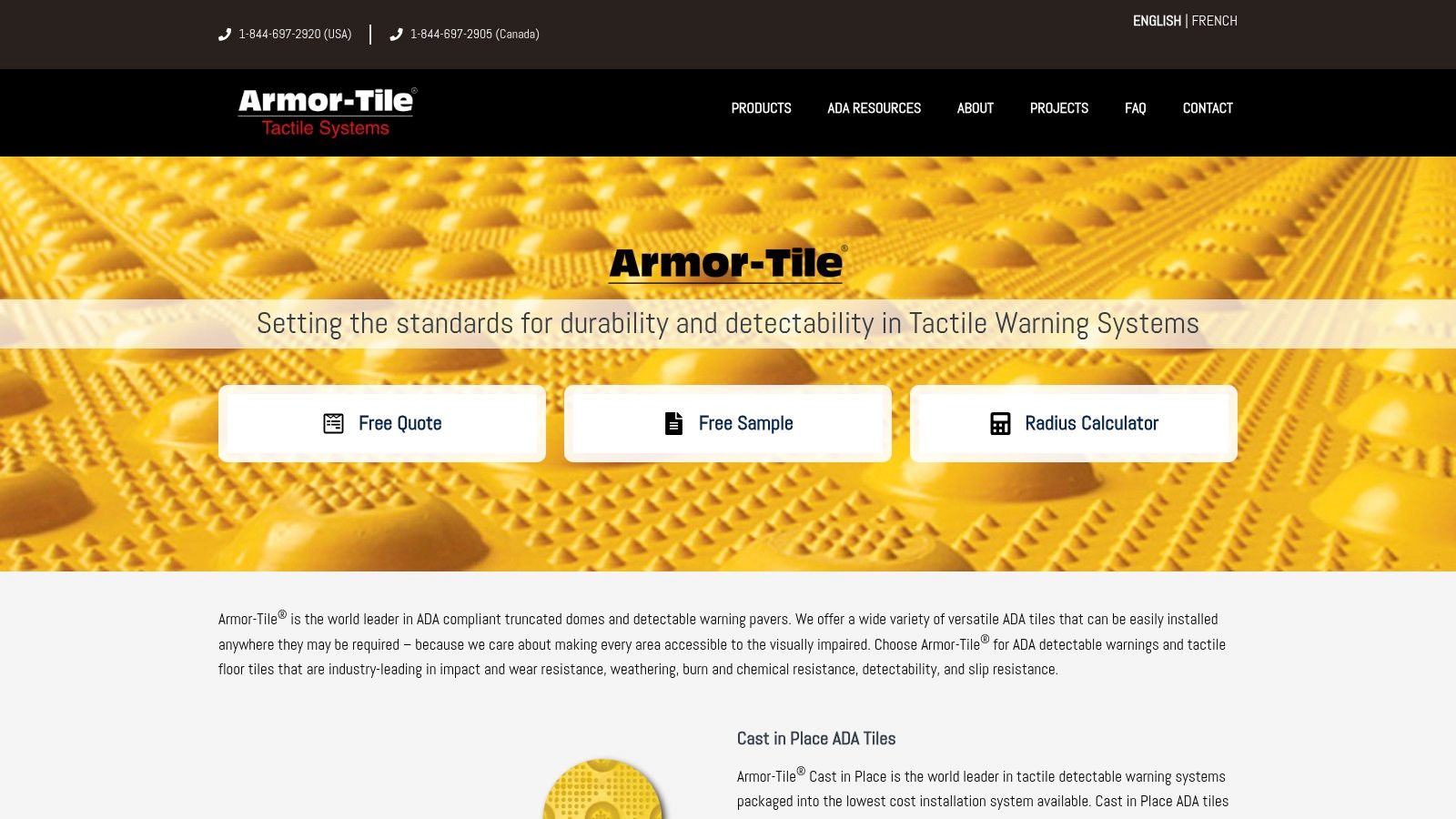 Top Parking Lot ADA Compliance Solutions for Commercial & Municipal Projects 1 Armor-Tile Website Homepage