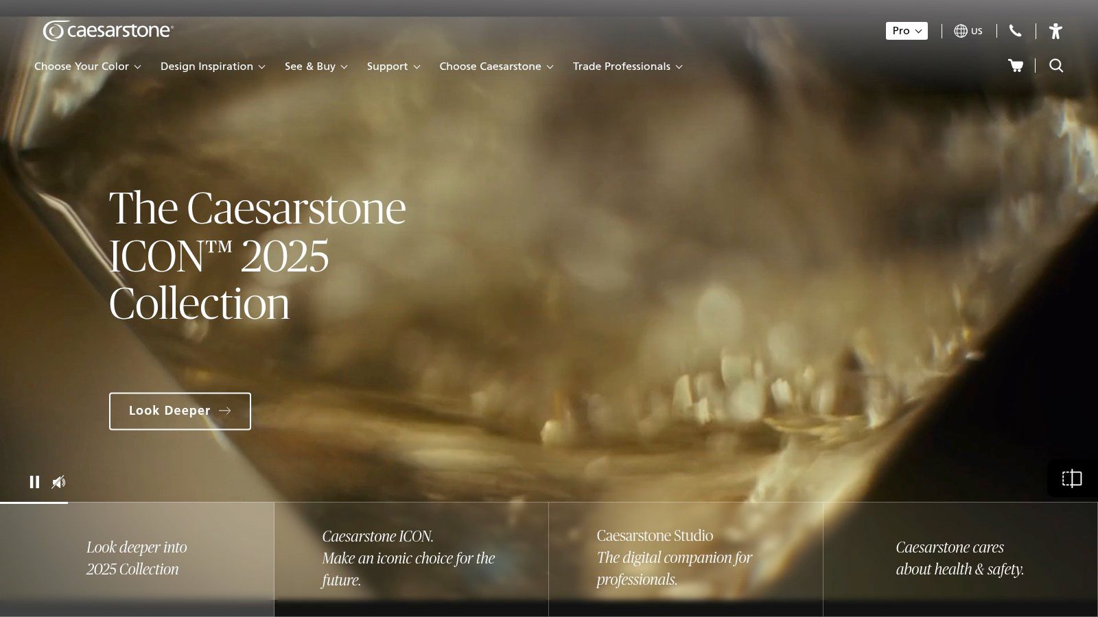 Caesarstone quartz countertop in a luxury kitchen